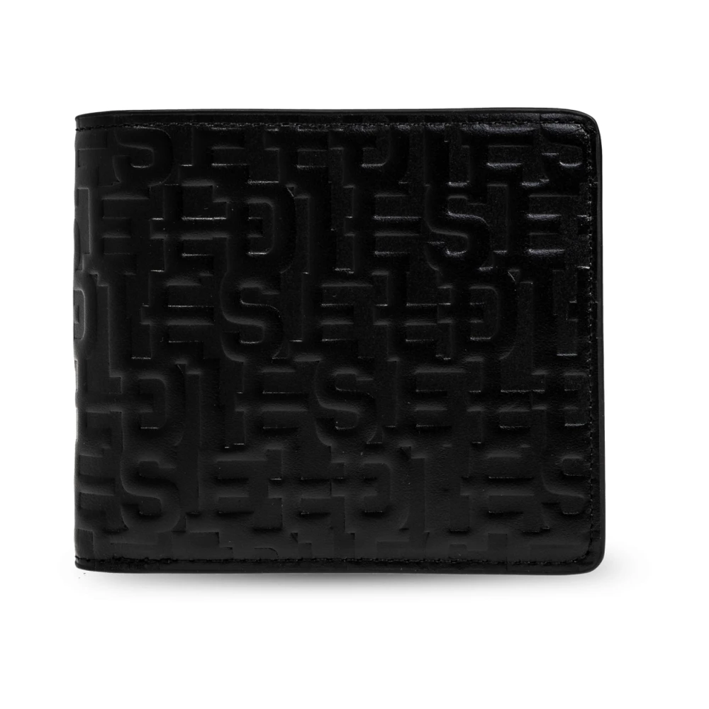 Diesel Portemonnee met PC Monogram PC-logo Black Heren