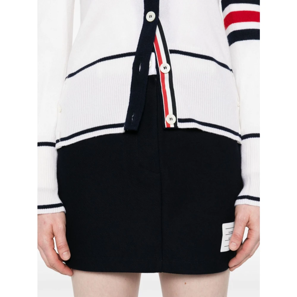 Thom Browne Blauwe Twill Rok Blue Dames