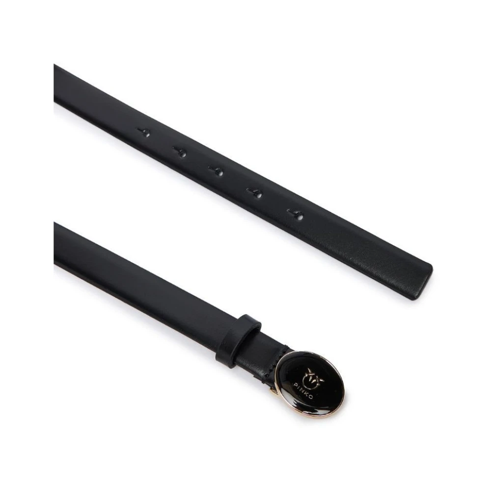 Pinko , Belts, Female, Black, S, Round Enamel Belt - Image 2