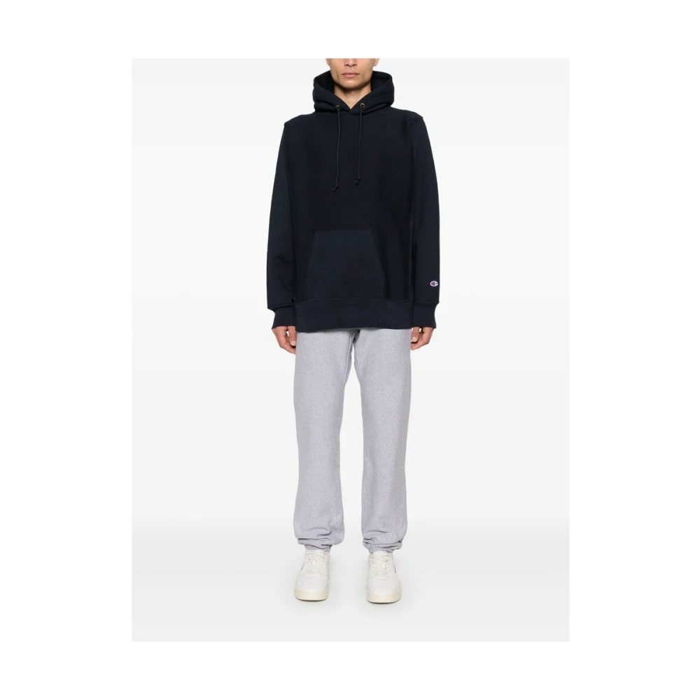 Champion Navy Blue Hoodie Blue Heren