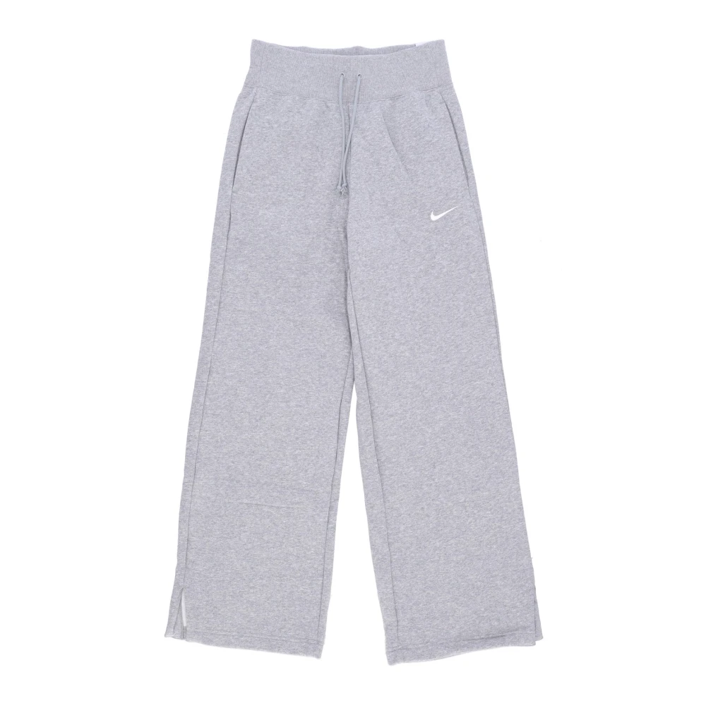 Nike Women's Gray Fleece Wide-Leg Pants Phoenix Sportswear