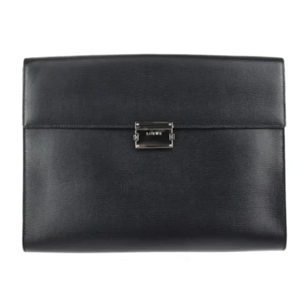 Loewe Pre-owned Leather clutches Black Dames