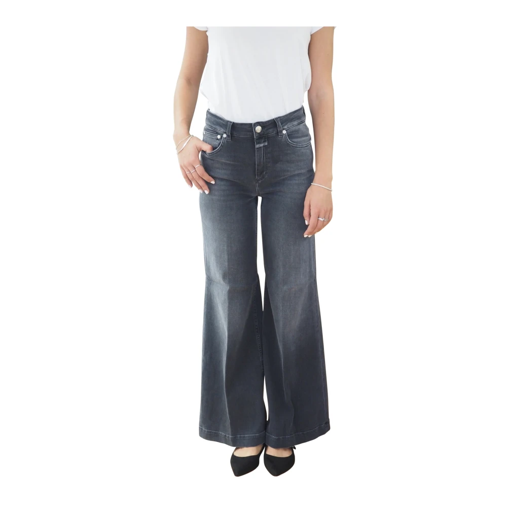 Closed Gray Wide Fit Glow Up Jeans - Female - Flare Jeans - W31 - Jeans