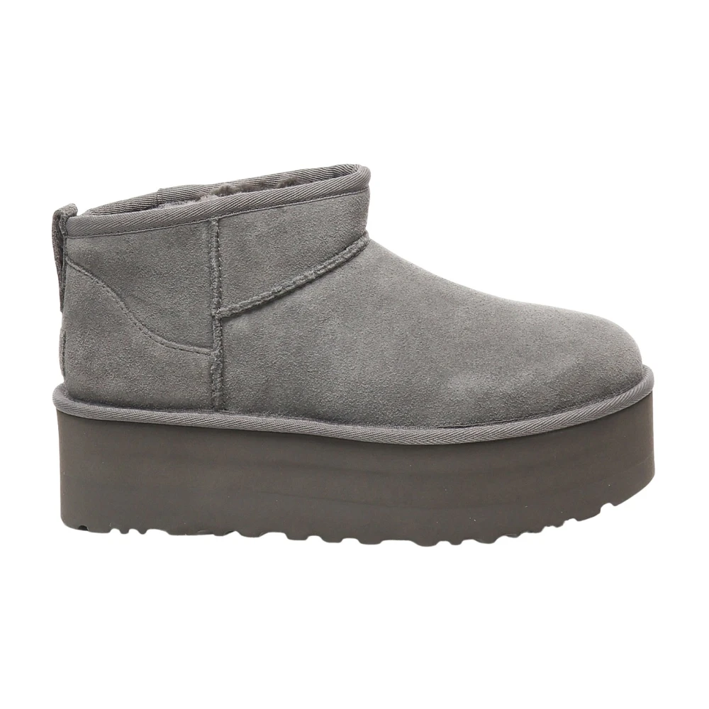 Ugg Gray Kids Boots, Unisex, 27 Eu, Classic Ultra Mini Platform