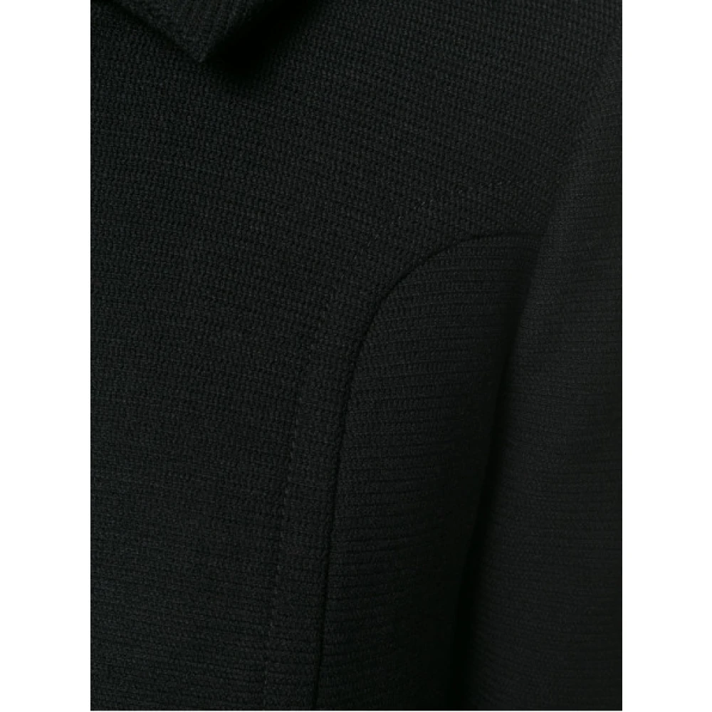 Twinset Klassieke wollen en katoenen jas Black Dames