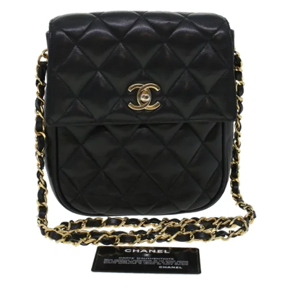 Chanel Vintage Pre-owned Leather chanel-bags Black Dames
