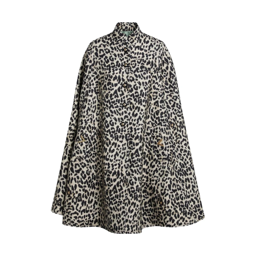 Valentino Garavani Women's Multicolor Animalier Cloth Cape - Ponchos - S - Jackets