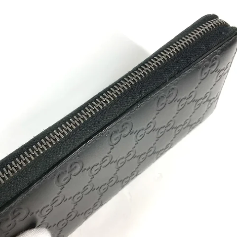 Gucci Vintage Pre-owned Leather wallets Black Dames