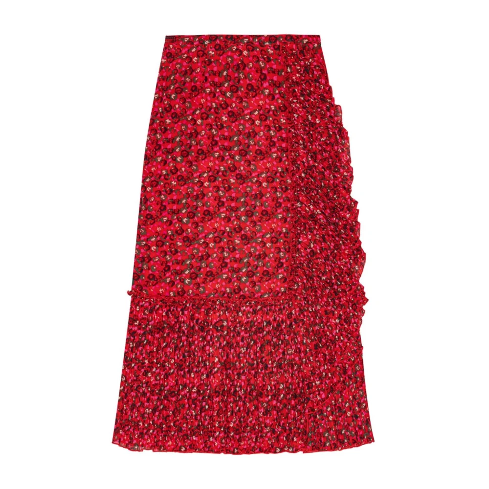 Ganni Midi Skirts Red Dames