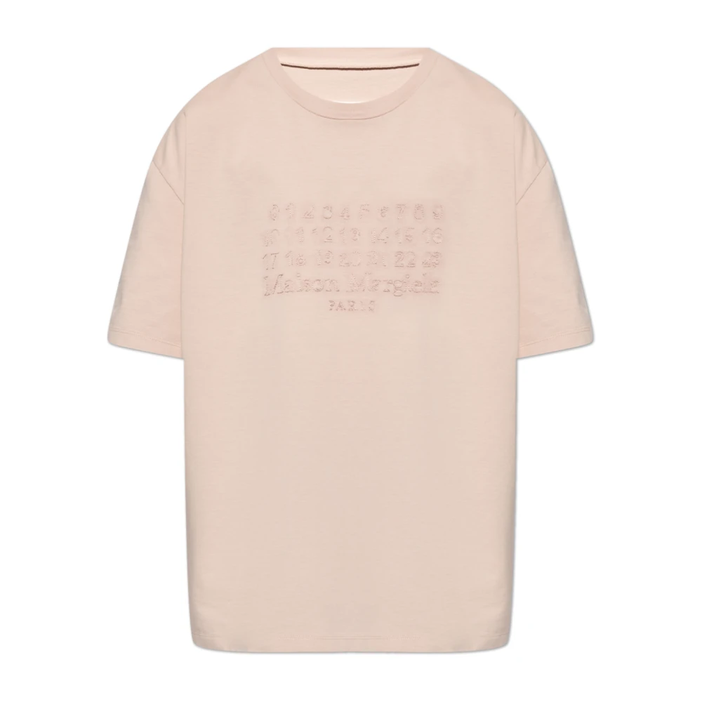 Maison Margiela Logo T-shirt Pink Heren