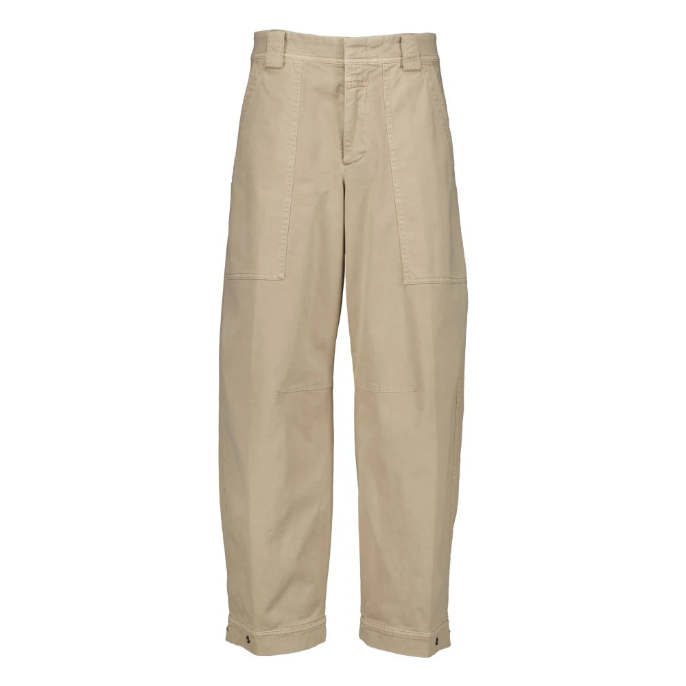 Closed Beige Rhannon Wide Trousers - Female - Wide Trousers - W27 L32 - Trousers