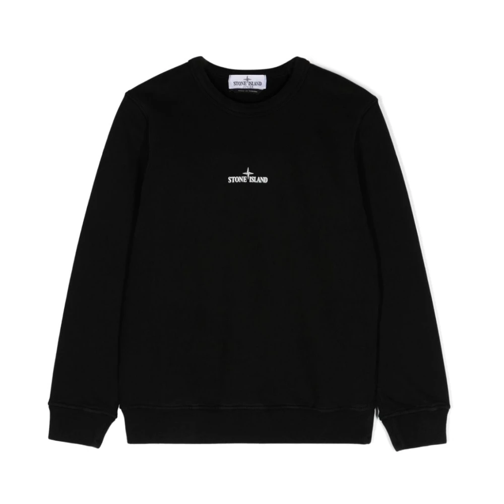 Stone Island Nero Sweatshirts för Pojkar Aw24 Black, Pojke