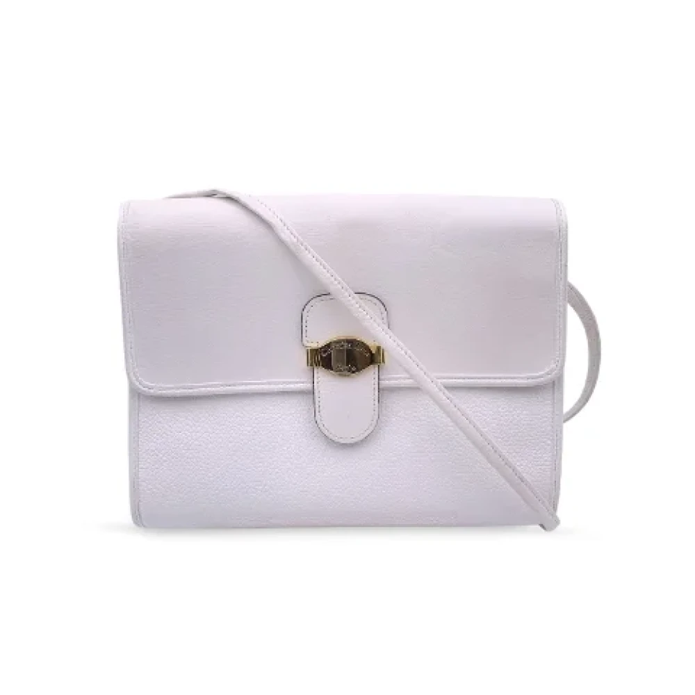 Dior Vintage Pre-owned Leather shoulder-bags White Dames