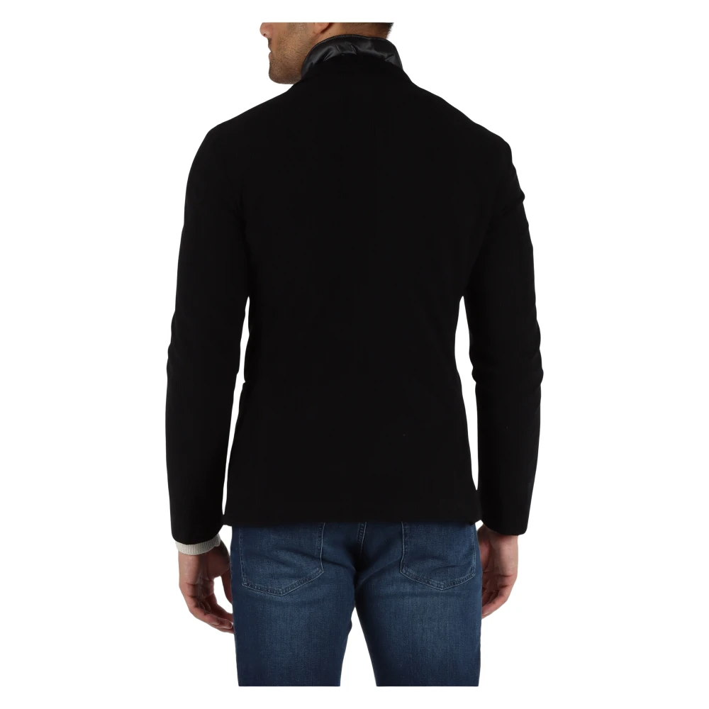 Hugo Boss Zwarte jas met afneembare borstbeschermer Black Heren