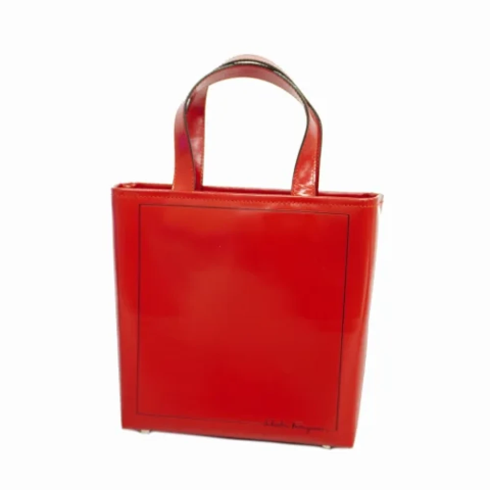 Salvatore Ferragamo Pre-owned Leather handbags Red Dames