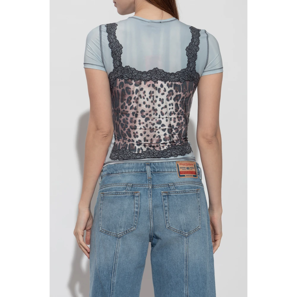 Diesel T-shirt T-Ileni Blue Dames