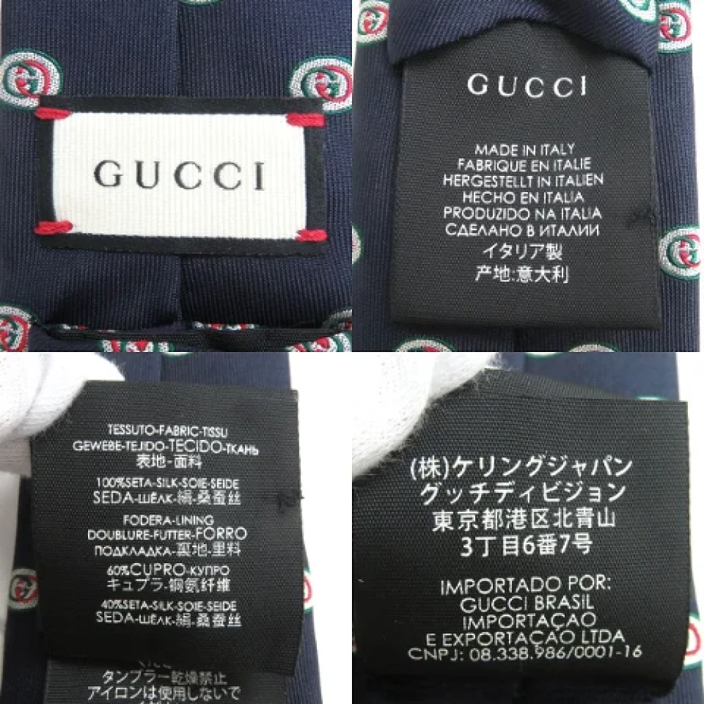 Gucci Vintage Pre-owned Canvas home-office Blue Heren