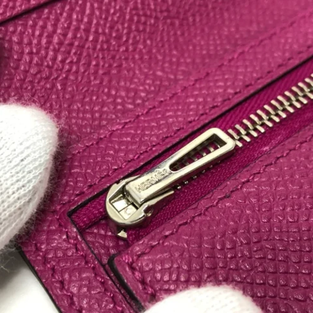 Hermès Vintage Pre-owned Leather wallets Purple Dames