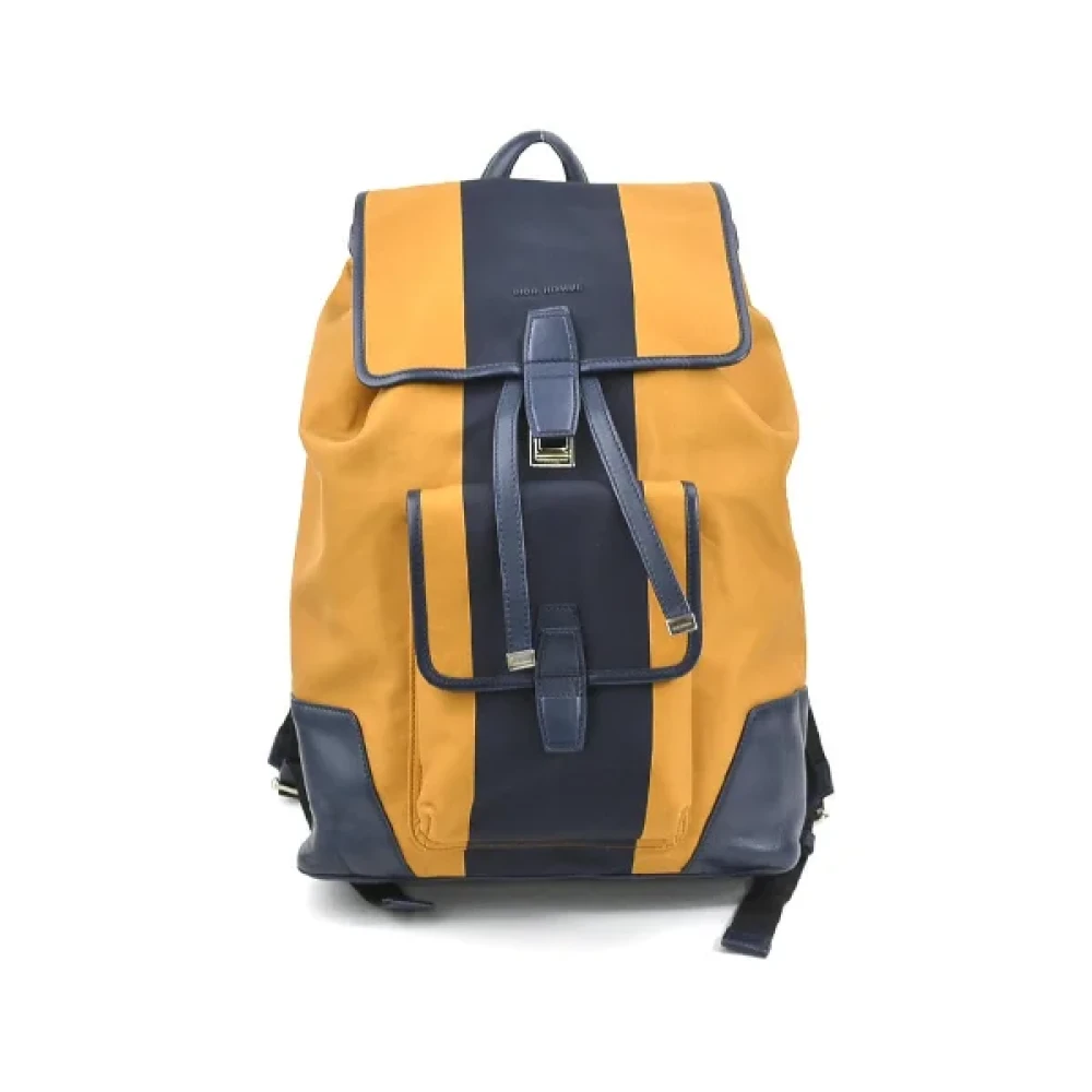 Dior Vintage Pre-owned Canvas backpacks Yellow Dames