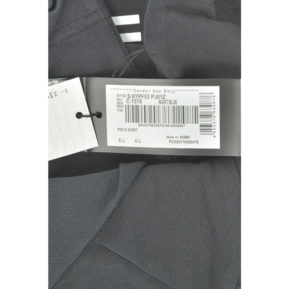 Emporio Armani EA7 Klassieke Polo Shirt voor Mannen Blue Heren