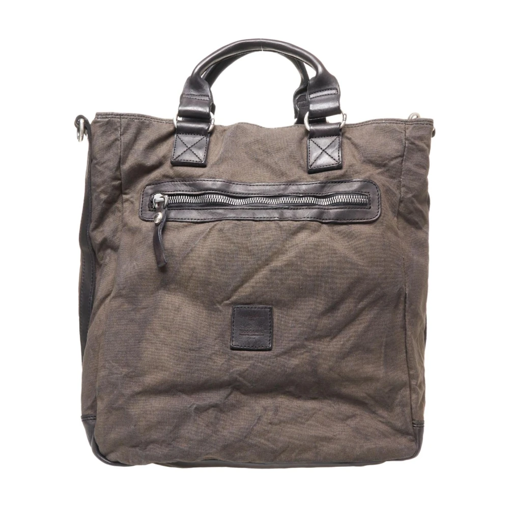 Campomaggi Bruine Canvas & Leren Heren Rugzak Brown Heren