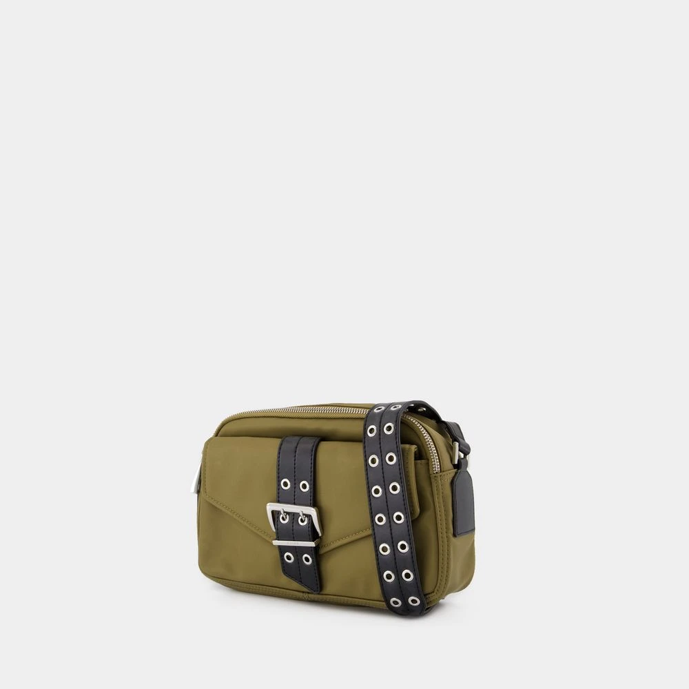Ganni Groene Nylon Camera Schoudertas Green Dames