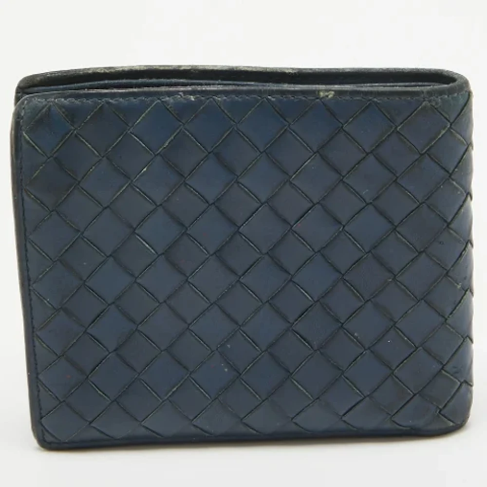 Bottega Veneta Vintage Pre-owned Leather wallets Blue Heren