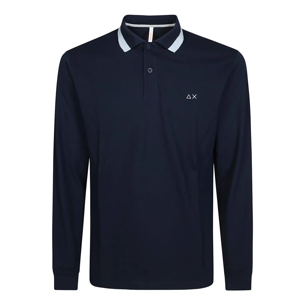 Sun68 Gestreept Poloshirt Blue Heren