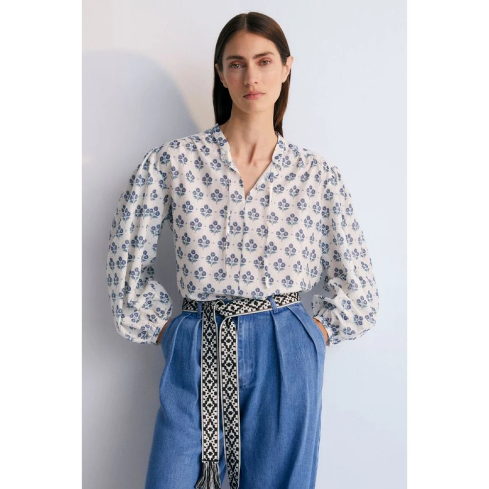 The New Society Eleni Woman Blouse Blue Dames