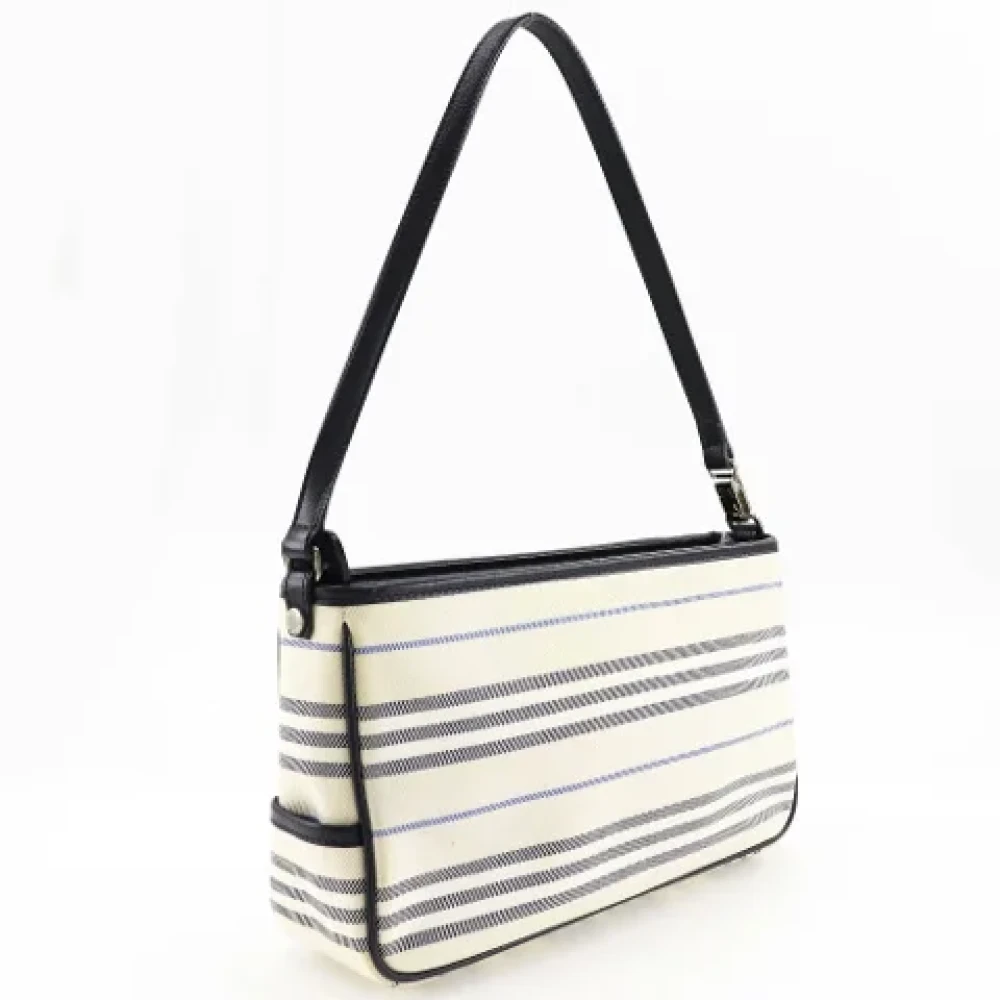 Burberry Vintage Pre-owned Canvas shoulder-bags White Dames