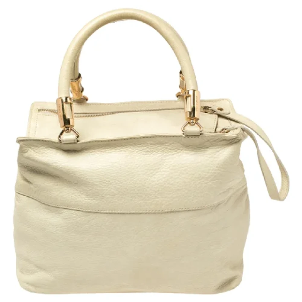 Armani Pre-owned Leather totes Green Unisex