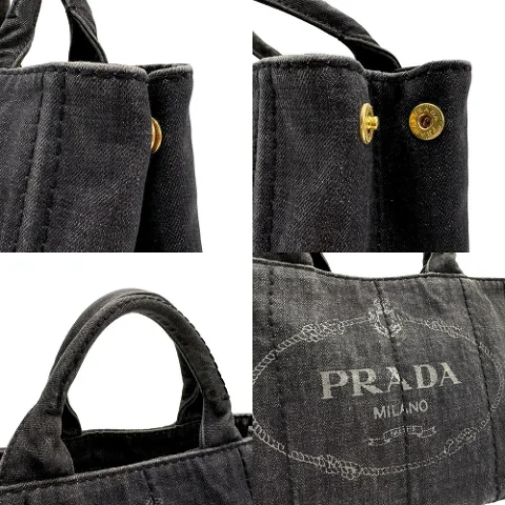 Prada Vintage Pre-owned Canvas prada-bags Gray Dames