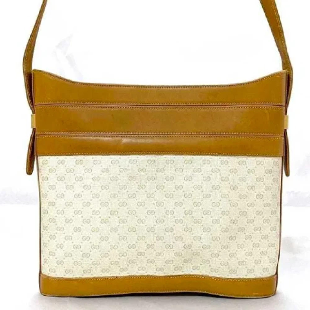 Gucci Vintage Pre-owned Plastic shoulder-bags Beige Dames