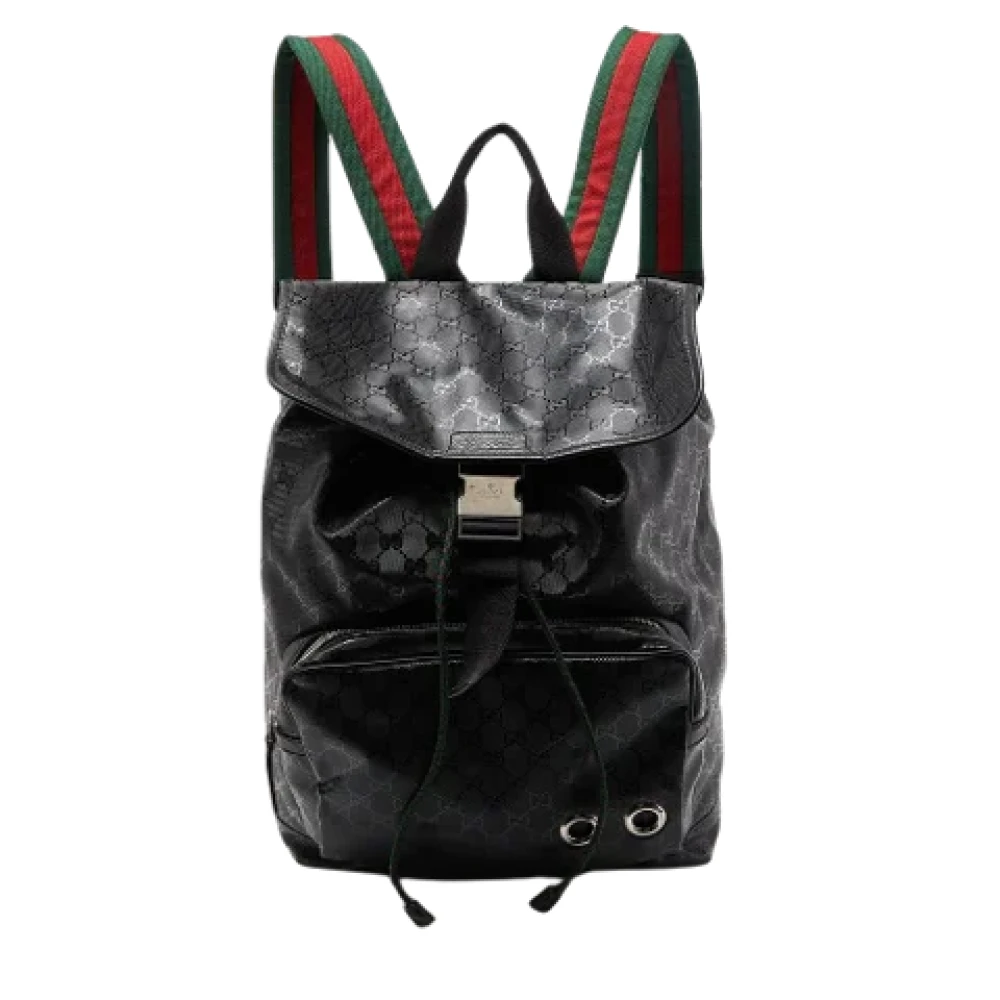 Gucci Vintage Pre-owned Fabric backpacks Black Dames