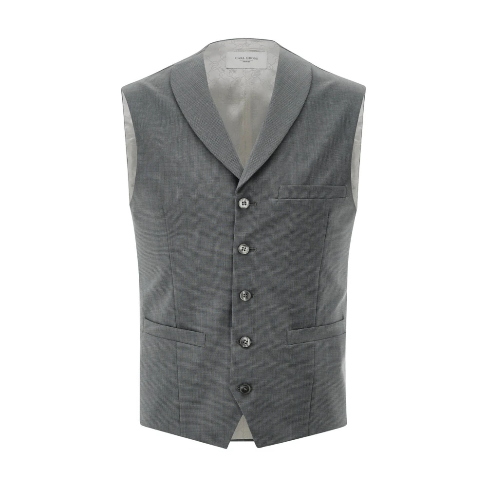 Carl gross Warren Vest in Klassieke Stijl Green Heren