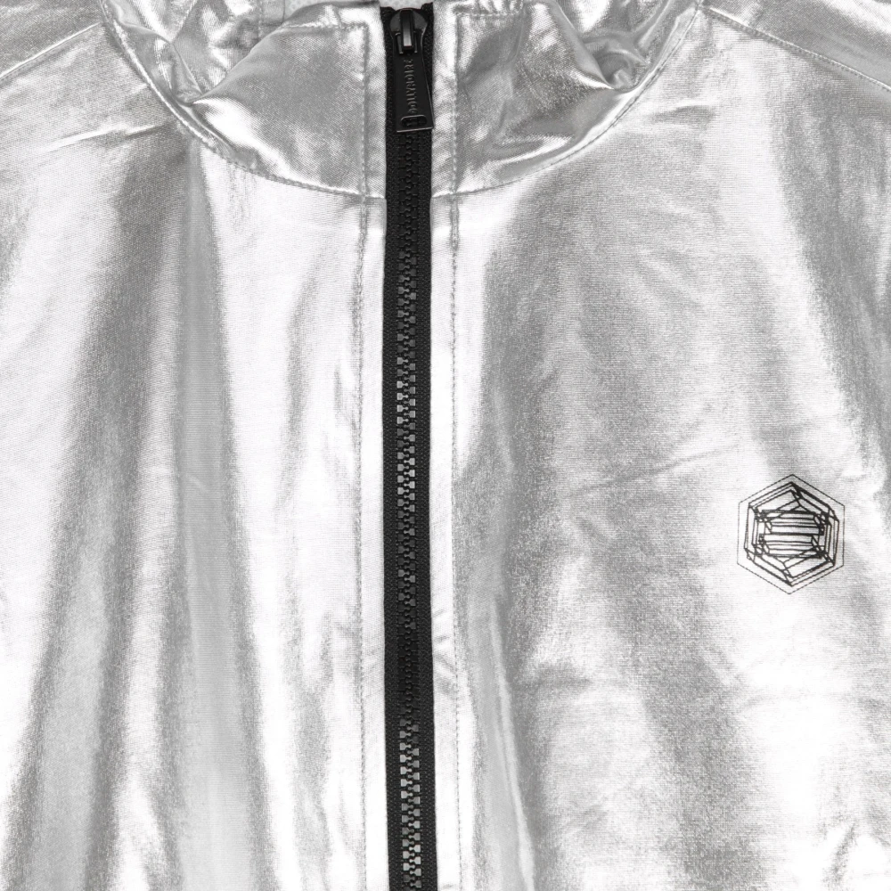 Dolly Noire Zilver Chrome Trainingspak Jas Gray Dames