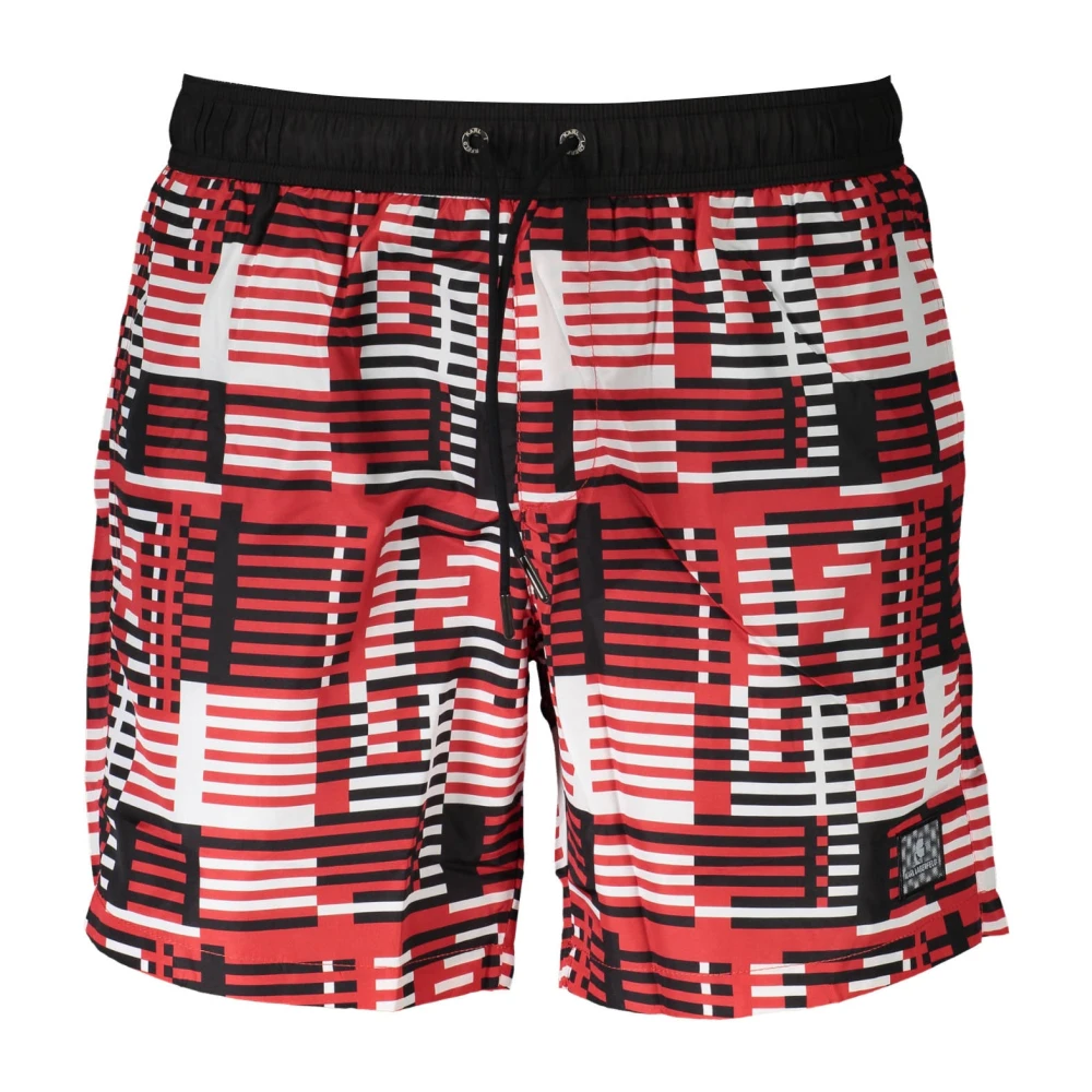 Karl Lagerfeld Zwemkleding Kostuum Onderdeel Mannen Rood Multicolor Heren