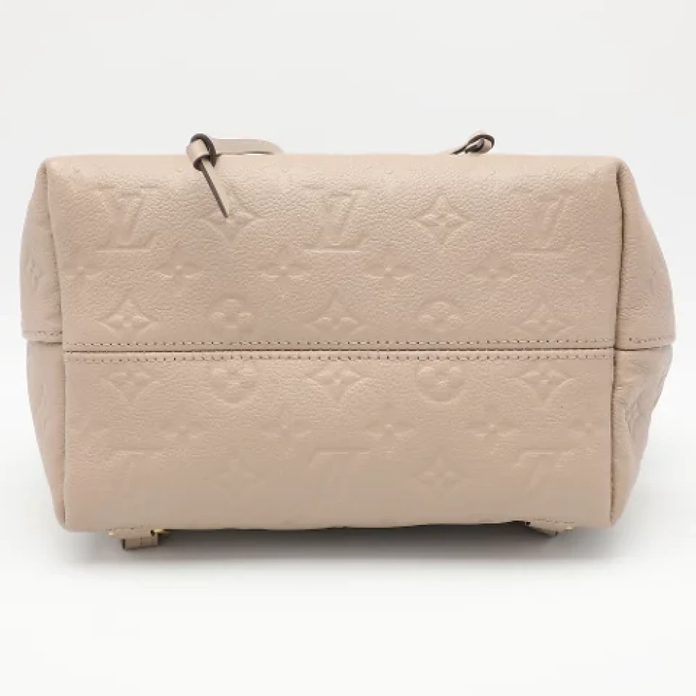 Louis Vuitton Vintage Pre-owned Leather backpacks Beige Dames