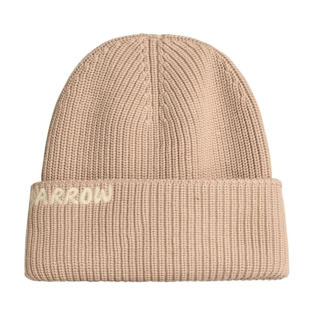 Barrow Beige Katoenen Baret met Tonal Stiksels Beige Heren