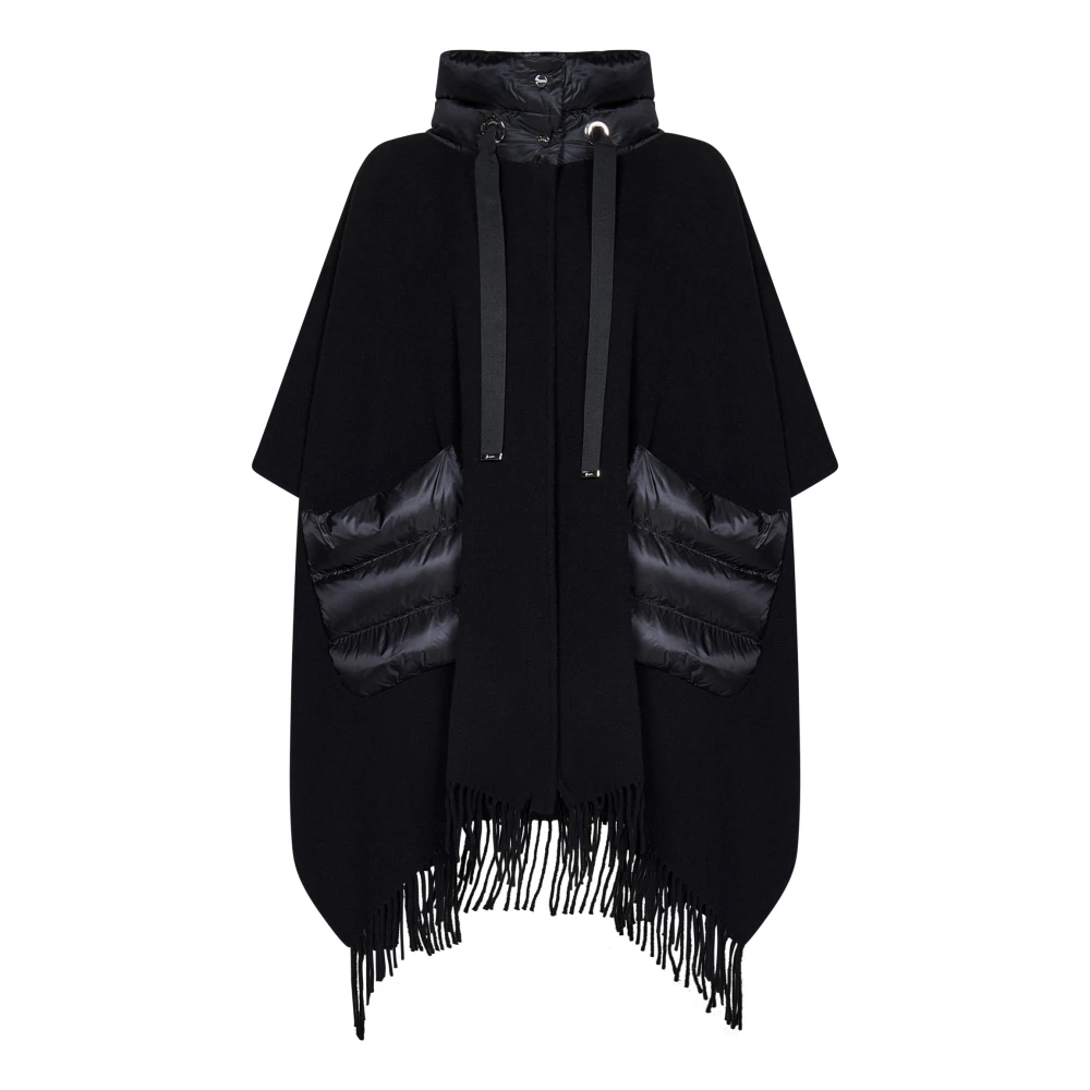 Herno Ultralichte Warme Nylon Resort Poncho Black Dames