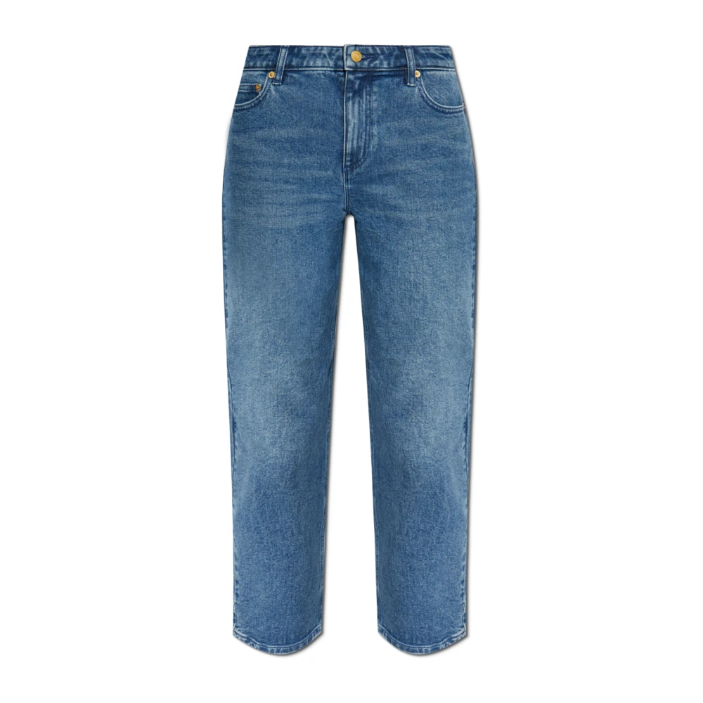 Michael Kors Women's Blue Cropped Jeans, Xs, Straight-Leg Jeans