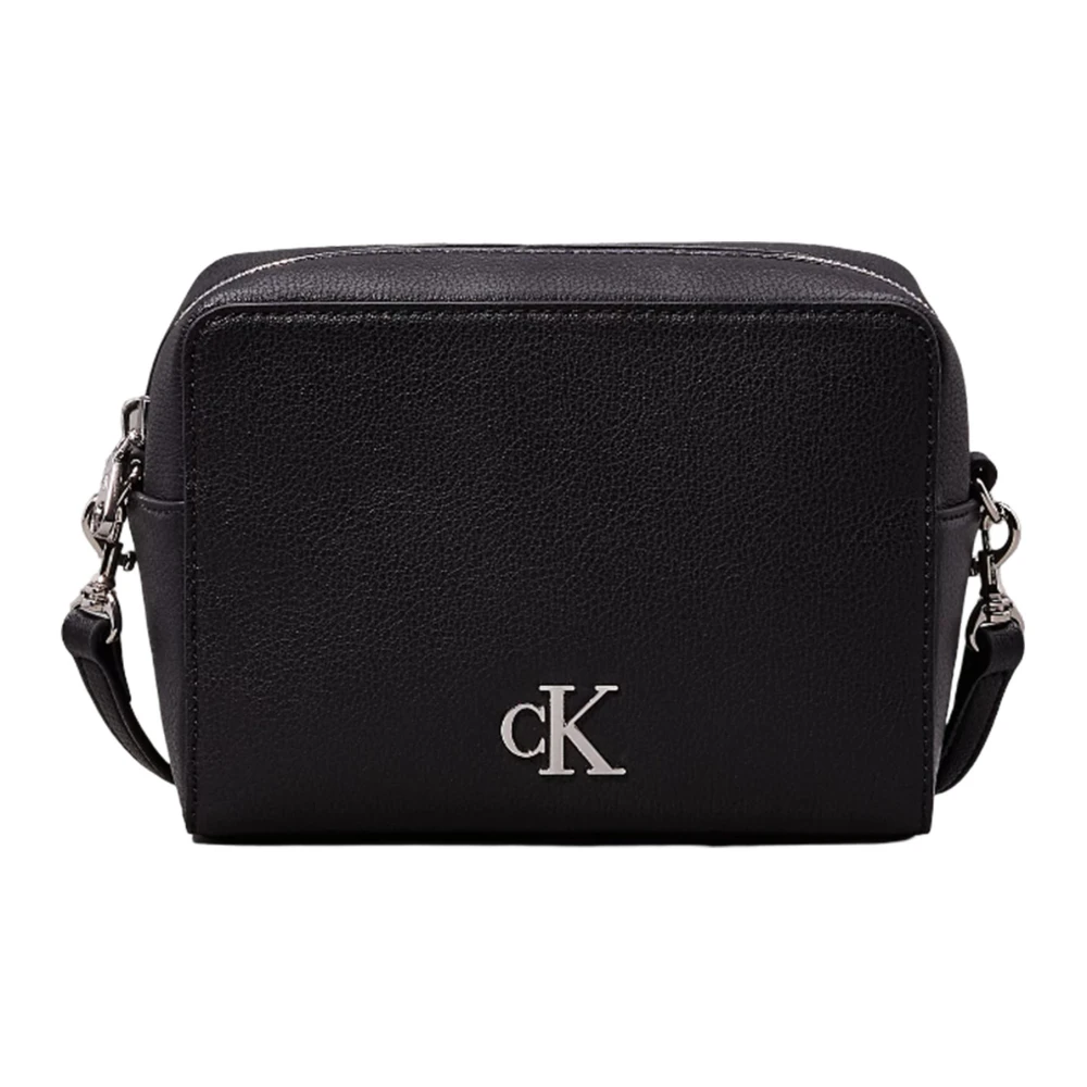 Calvin Klein Gerecyclede polyester crossbodytas met verstelbare band Black Dames