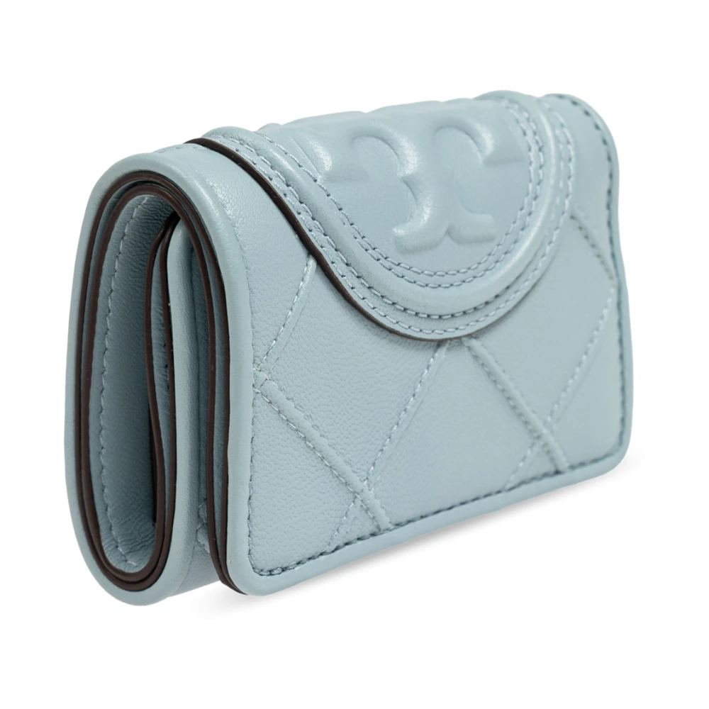 TORY BURCH Leren portemonnee Fleming Blue Dames