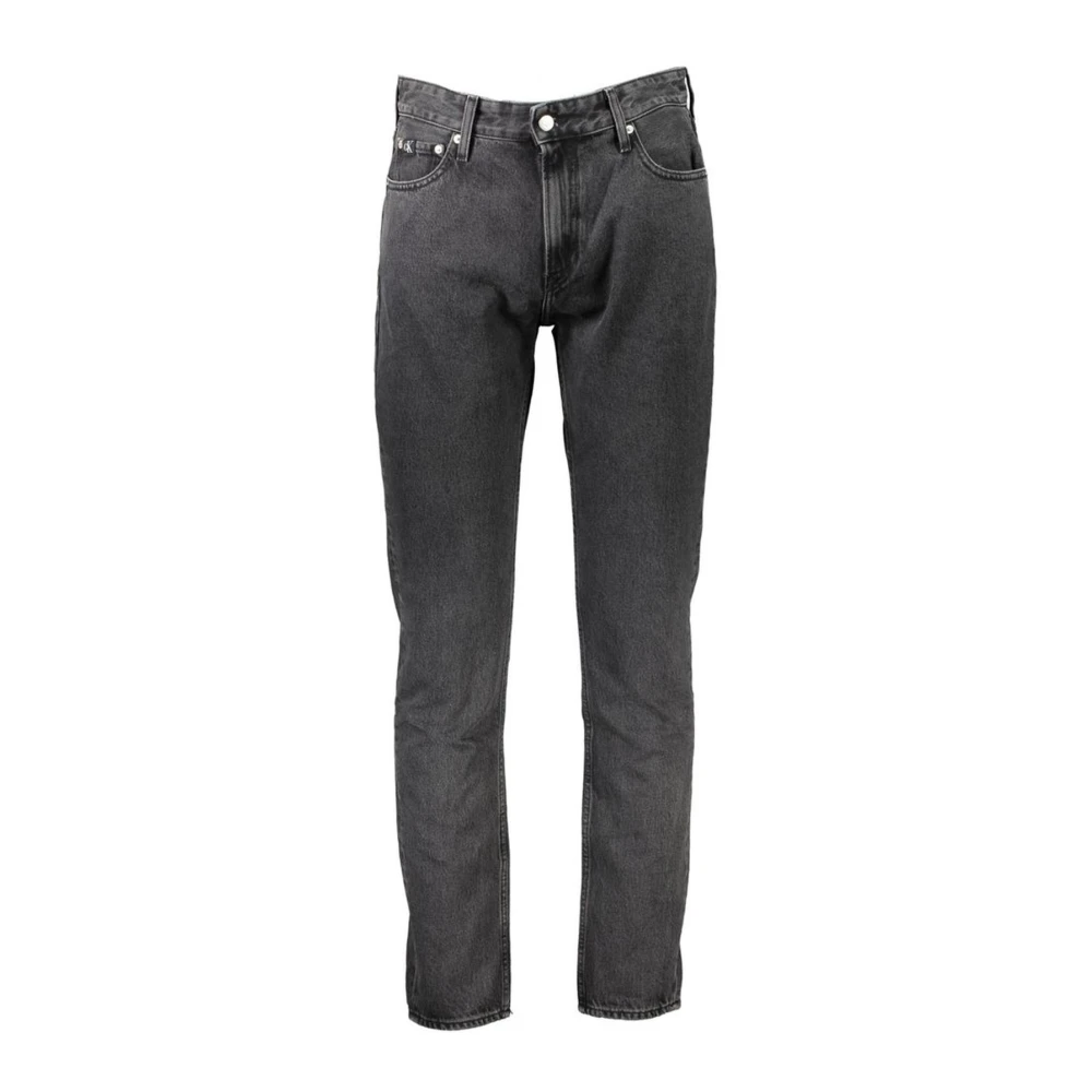 Calvin Klein Zwarte Slim Fit Jeans Authentieke Dad Stijl Gray Heren