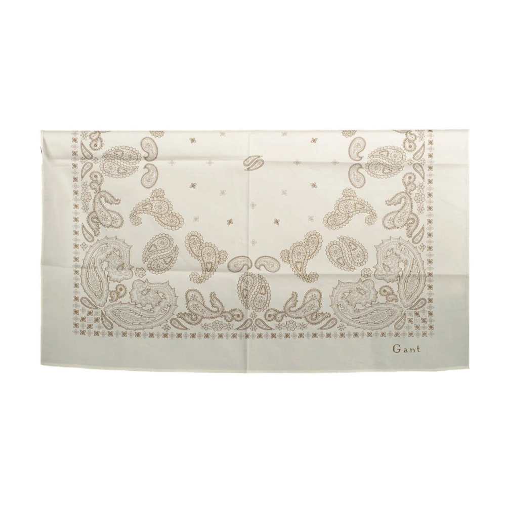 Gant Heren Bandana Wit Logo Katoen White Heren