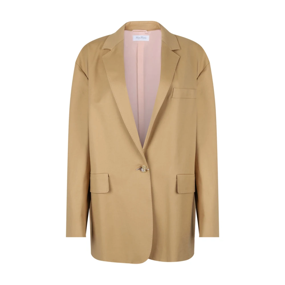 Max Mara Women's Yellow Monica Light Beige Jacket - Blazers - Xs - Jackets