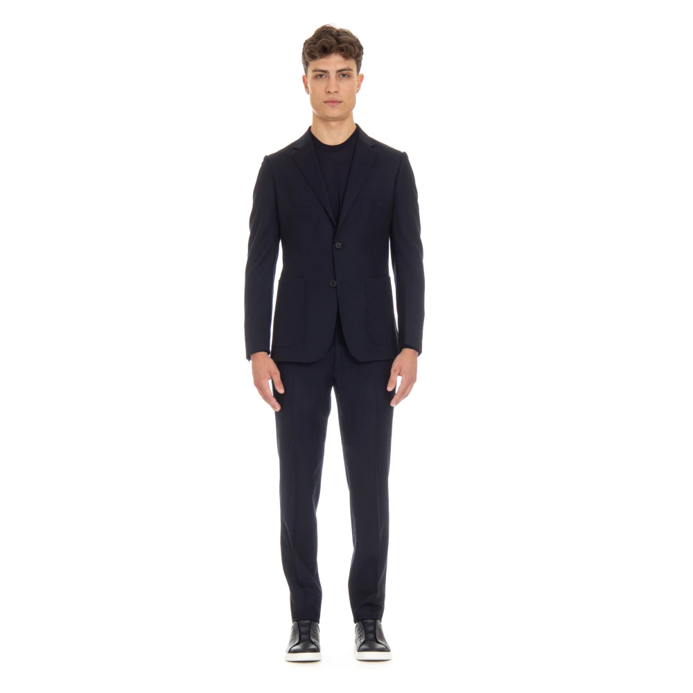 Ermenegildo Zegna Blauwe Merinowollen Jurk Blue Heren