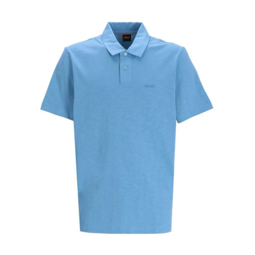 Hugo Boss Heren Slub Polo Shirt Blue Heren