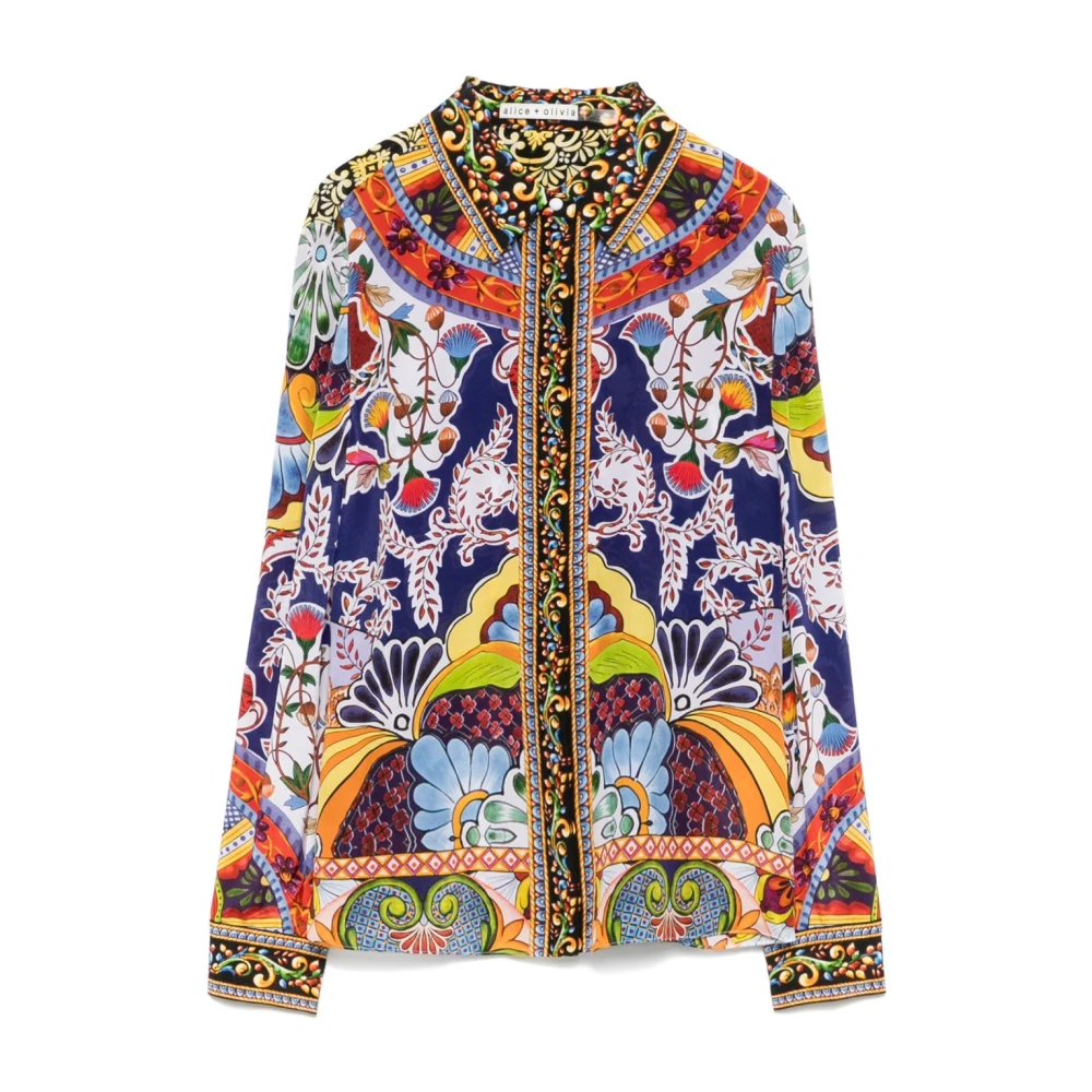 Alice + olivia Bloemenprint knoopshirt Multicolor Dames