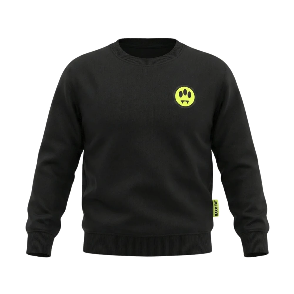 Barrow Boys Black Kids Sweatshirts, 8 Y, Basic Crewneck Sweatshirt